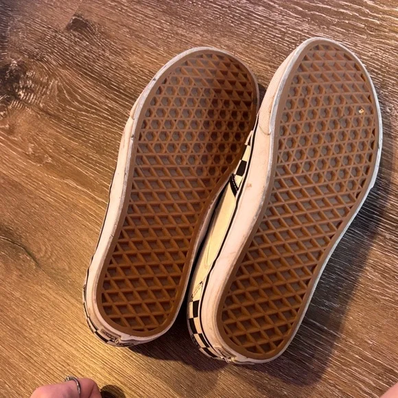 Vans Classic Checkered Slip-On Sneakers - Black and Cream - Picture 6 of 6